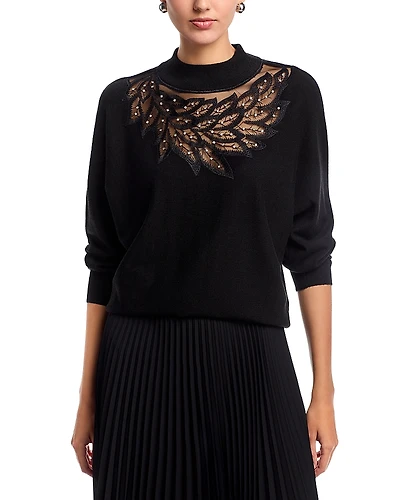 T Tahari Mock Neck Sweater