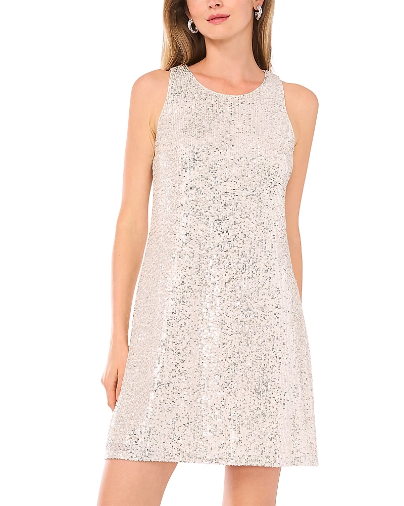 Vince Camuto Sleeveless Sequin Shift Dress