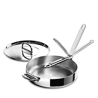 Joseph Joseph Space Steel 3.8-Quart Stainless Steel Saute Pan with Folding Handle