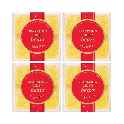 Sugarfina Sparkling Cider Bears Candy Cubes, Set of 4