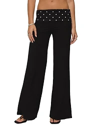 Edikted Reeva Polka Dot Fold Over Pants