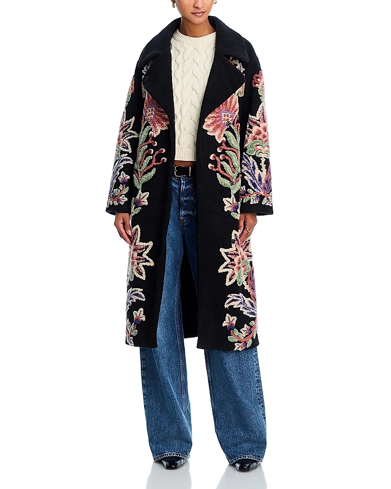 Farm Rio Marvelous Garden Fleece Coat