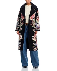 Farm Rio Marvelous Garden Fleece Coat