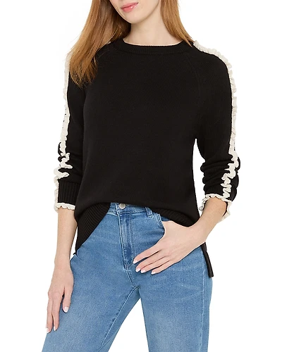 Nic+Zoe Ruffled Down Sweater