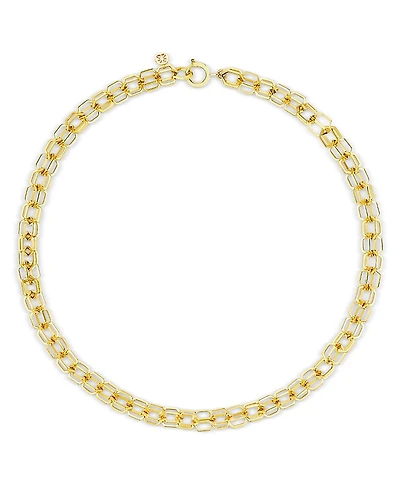 Cadar 18K Yellow Gold Be Home Double Cable Link Chain Necklace, 17