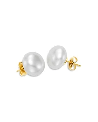 Bloomingdale's Fine Collection Freshwater Pearl Button Stud Earrings