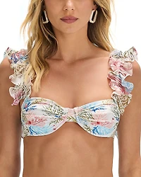 PatBO Seaweed Flutter Bikini Top