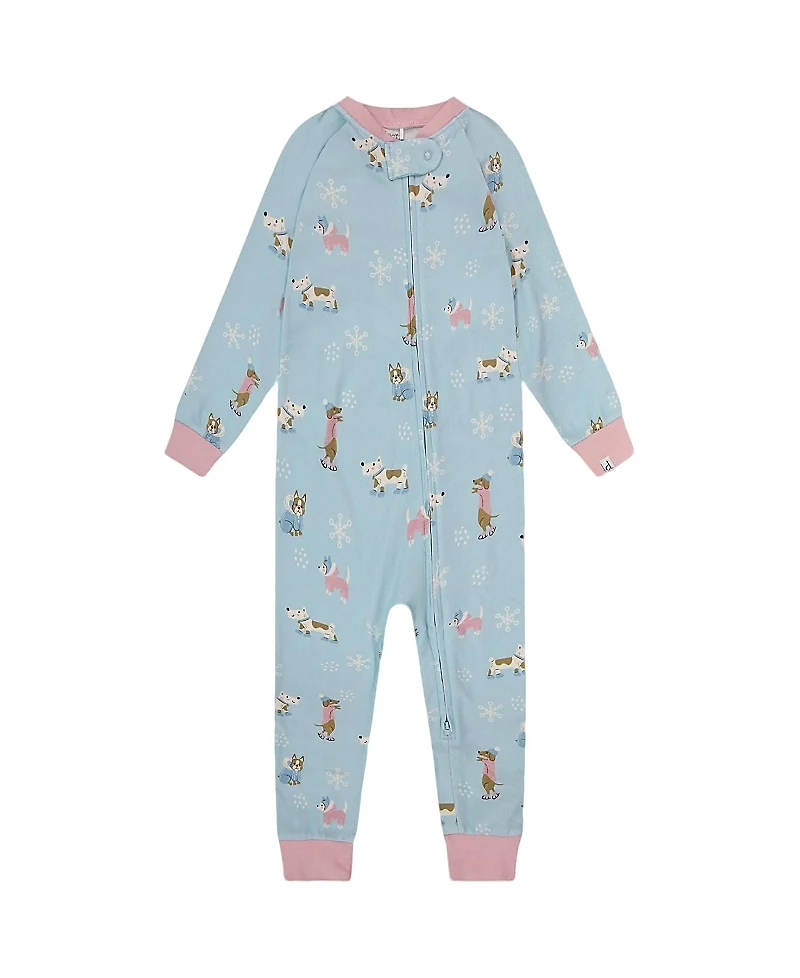 Deux par Girls' Organic Cotton Interlock One-Piece Pajama