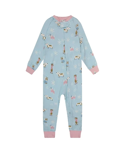 Deux par Girls' Organic Cotton Interlock One-Piece Pajama