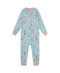 Deux par Girls' Organic Cotton Interlock One-Piece Pajama