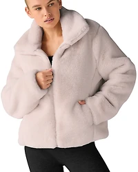 Beyond Yoga On The List Faux Fur Jacket