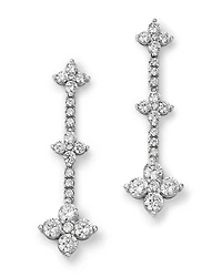 Bloomingdale's Fine Collection Diamond Clover Triple Drop Earrings