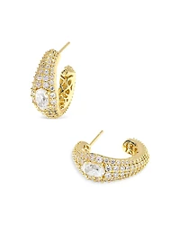 Kendra Scott Bella Crystal Open Hoop Earrings