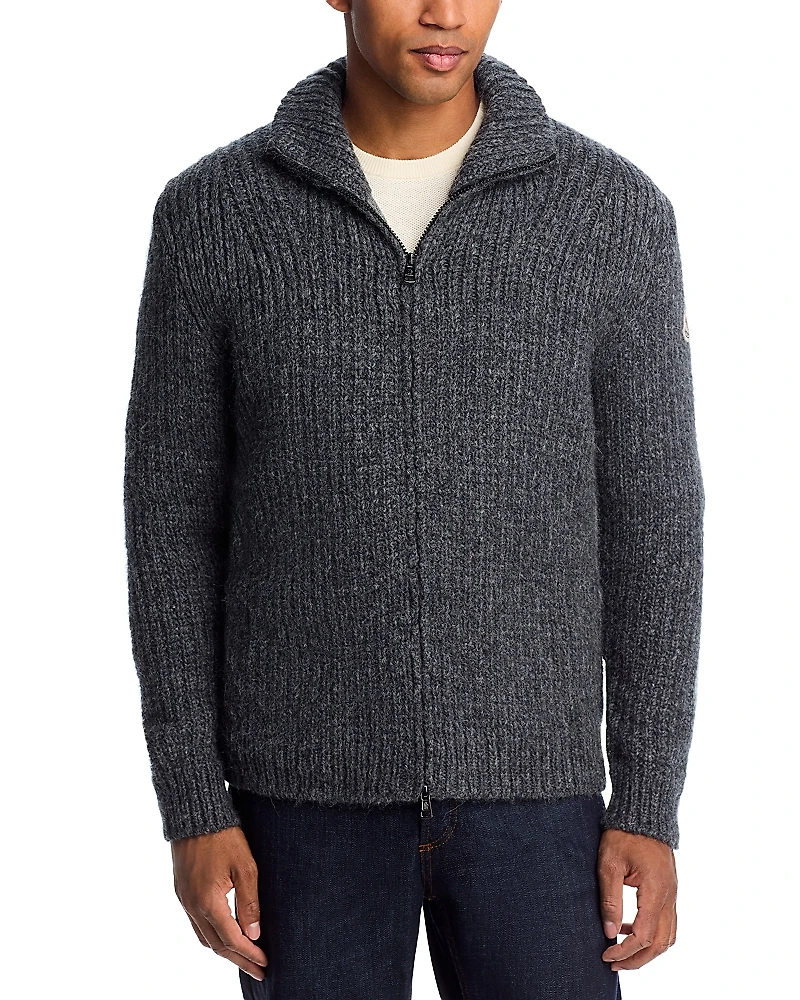 Moncler Ribbed Zipper Cardigan