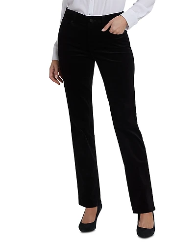 Nydj Marilyn Velveteen High Rise Straight Jeans