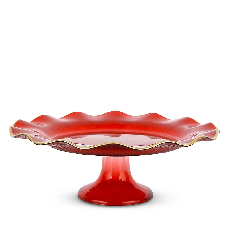 Vietri Holiday Glass Cake Stand