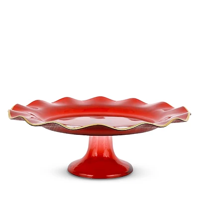 Vietri Holiday Glass Cake Stand