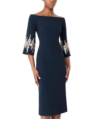 Jenny Packham Aster Sequin-Embellished Midi Dress