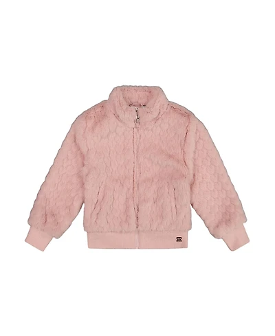 Deux par Girls' Faux Fur Jacquard Jacket - Little Kid