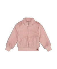 Deux par Girls' Faux Fur Jacquard Jacket - Little Kid