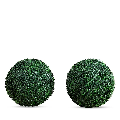 Nearly Natural 12 Uv Resistant Artificial Boxwood Ball (Indoor/Outdoor) - Set of 2