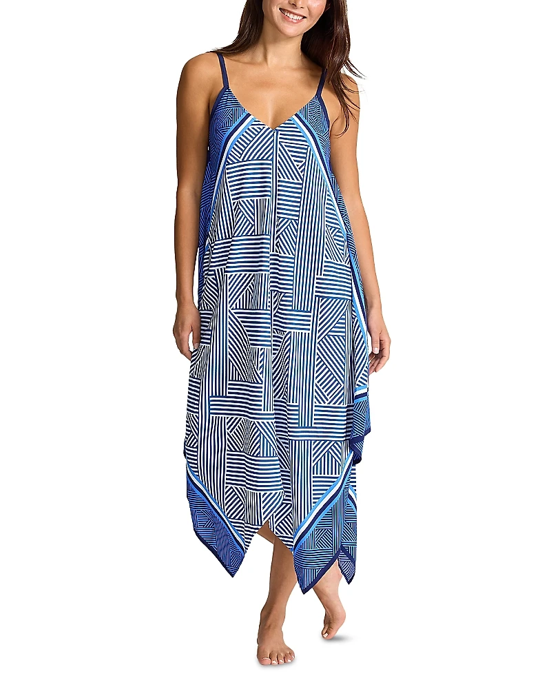 Tommy Bahama Fractured Stripe Swim Cover-Up Dress