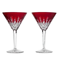 Waterford Lismore Red Martini Glasses, Set of 2