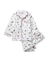 Petite Plume Unisex Holiday Town Twill Pajama Set - Baby, Little Kid, Big Kid