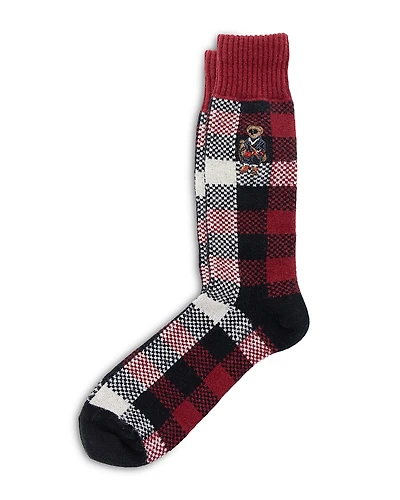 Polo Ralph Lauren Check Bear Boot Socks