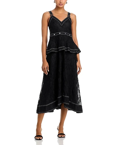 3.1 Phillip Lim Floral Dimensional Lace Dress