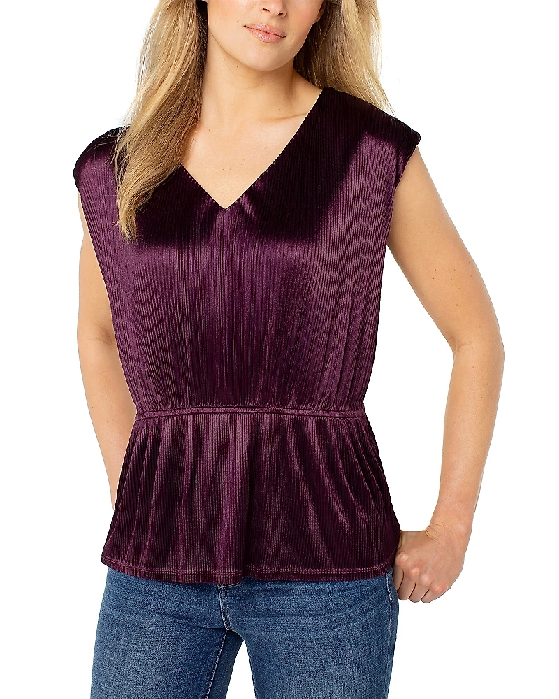 Liverpool Los Angeles Dolman Sleeve Peplum Hem Top