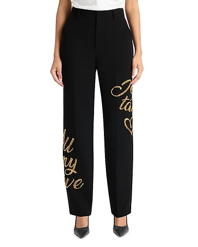 Cinq a Sept Sequin Graphic Pants