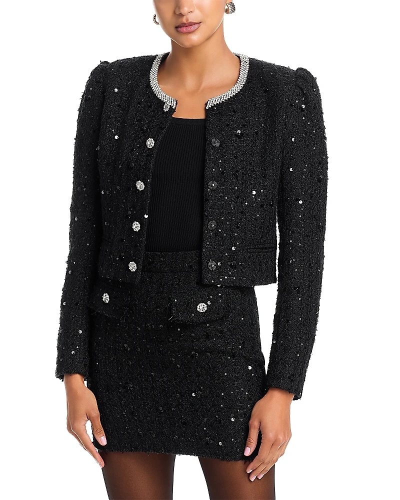 Generation Love Chiara Embellished Tweed Jacket