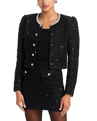 Generation Love Chiara Embellished Tweed Jacket