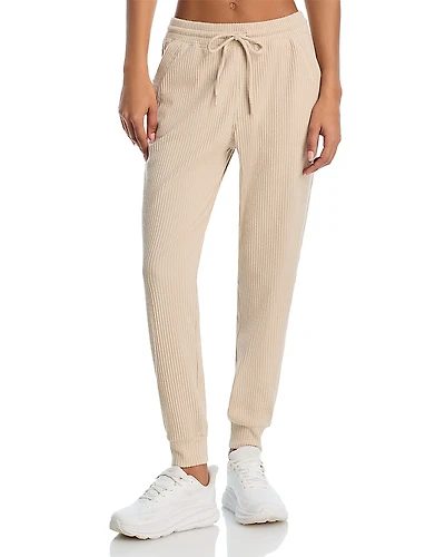 Aqua Brushed Rib Joggers - Exclusive