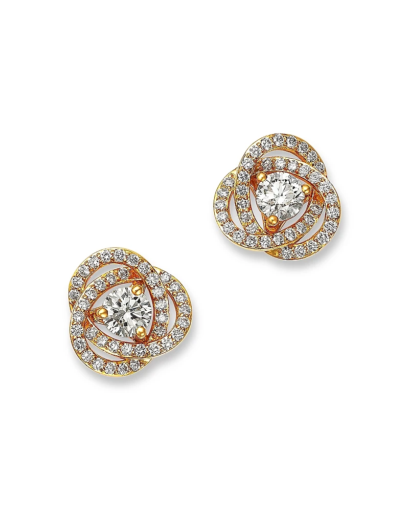 Bloomingdale's Fine Collection Certified Diamond Love Knot Stud Earrings
