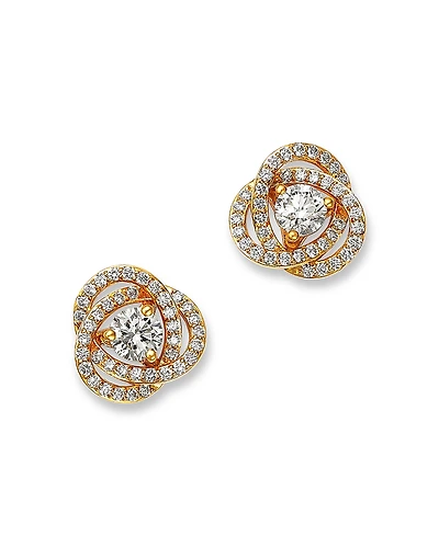 Bloomingdale's Fine Collection Certified Diamond Love Knot Stud Earrings