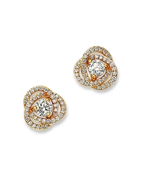 Bloomingdale's Fine Collection Certified Diamond Love Knot Stud Earrings