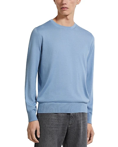 Zegna Casheta Cashmere & Silk Crewneck Sweater