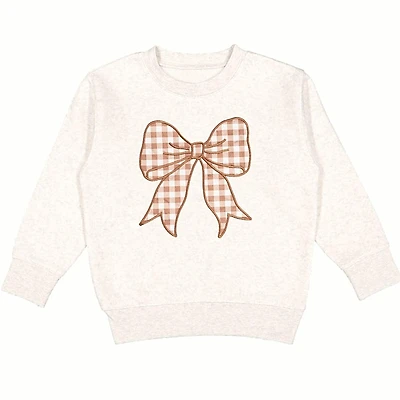 Sweet Wink Girls' Gingham Bow Patch Sweatshirt - Baby