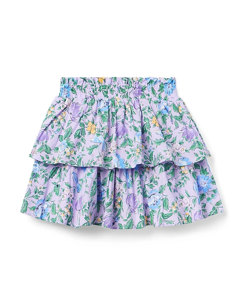 Janie and Jack Girls' Floral Tiered Skirt - Little Kid, Big Kid