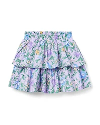 Janie and Jack Girls' Floral Tiered Skirt - Little Kid, Big Kid
