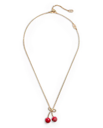 Valentino Garavani Cherry Pendant Necklace, 17.7-19.7