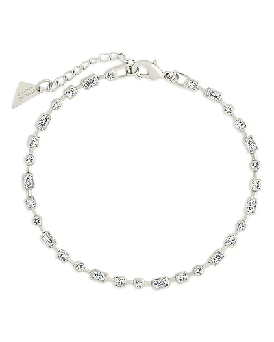 Sterling Forever Camden Mixed Cut Cubic Zirconia Flex Bracelet