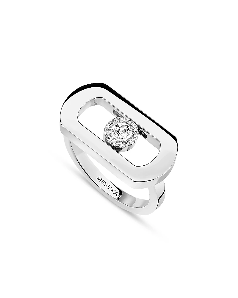 Messika 18K Gold So Move Diamond Oval Signet Ring