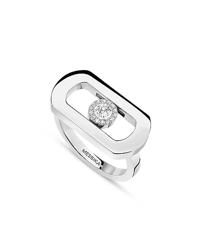 Messika 18K Gold So Move Diamond Oval Signet Ring