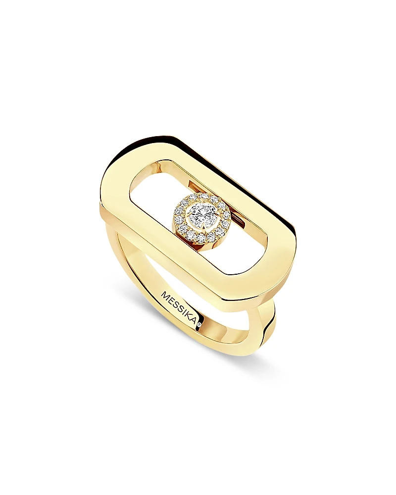 Messika 18K Gold So Move Diamond Oval Signet Ring