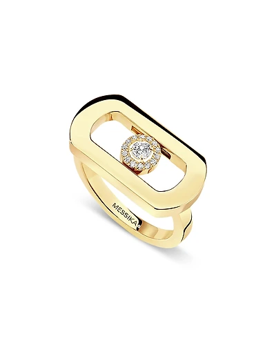Messika 18K Gold So Move Diamond Oval Signet Ring