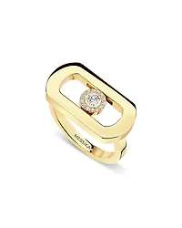 Messika 18K Gold So Move Diamond Oval Signet Ring
