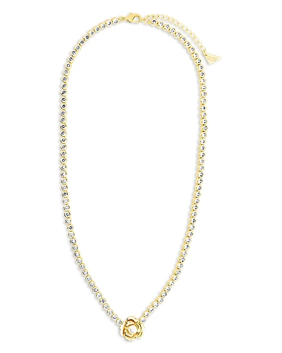 Sterling Forever Rosa Cubic Zirconia & Cultured Freshwater Pearl 3D Rose Pendant Necklace